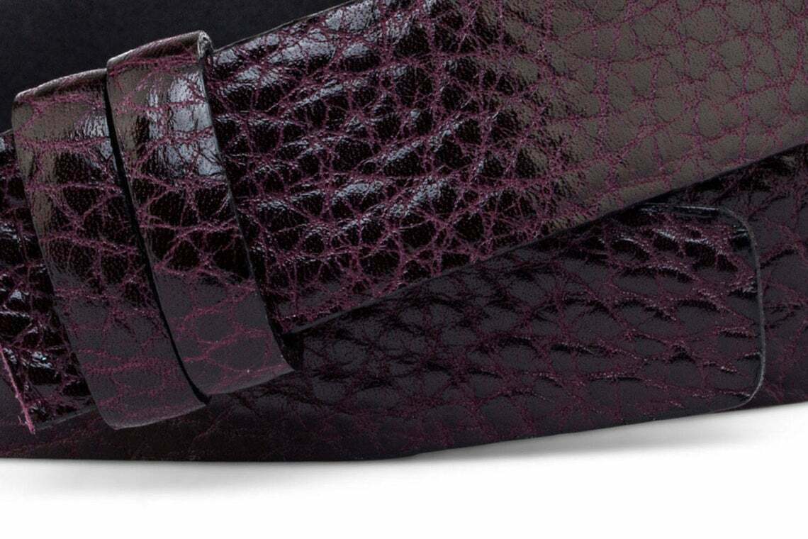Purple Leather Belt Strap for Women - 30mm Wide Violet Replacement Band Compatible with Dunhill Belts | Perfect for Office, Casual Wear & Fashion Accessories