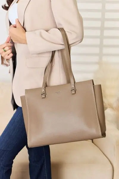 David Jones Medium Work Tote Bag for Women - Professional Laptop Bag with Spacious Compartment | Perfect for Office, Business Travel & Daily Commute