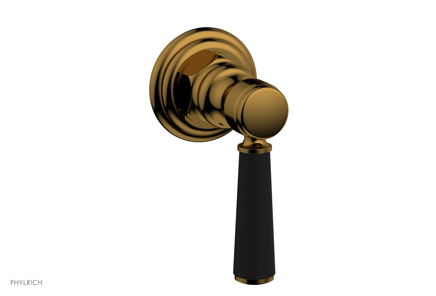 HEX TRADITIONAL / HENRI Volume Control Diverter Valve - Satin Black Lever Handle (Model 500-36) - Perfect for Bathroom & Shower Fixture Replacement
