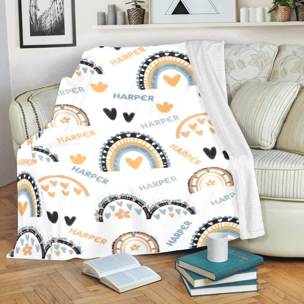Personalized Woodland Baby Blanket for Boys & Girls - Custom Name Receiving Blanket - Soft Unisex Nursery Decor for Newborns - Perfect for Baby Showers, Christenings & Nursery Room Decor