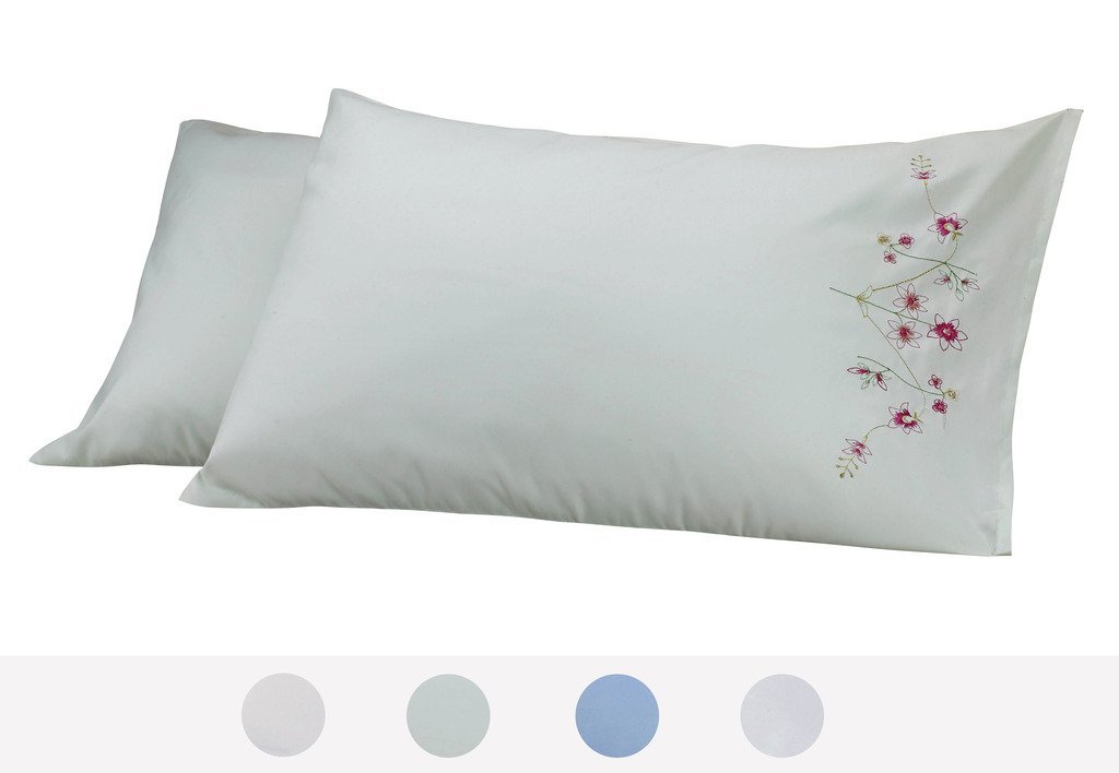 Premium Embroidered Pillowcase Set of 2 - Queen Size 20