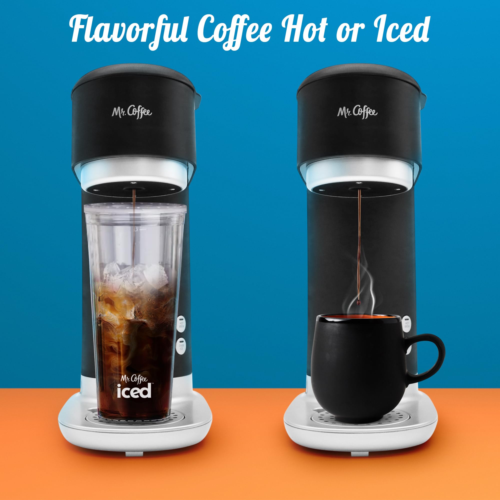 Mr. Coffee Iced & Hot Single Serve Maker with Tumbler for Home & Office