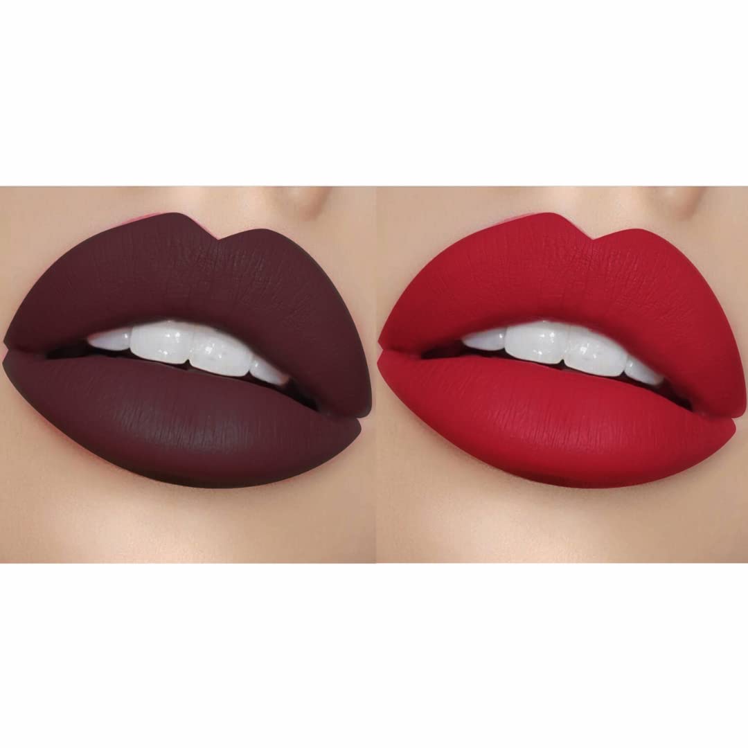 Totta Beauty Magic Air Powder Lipstick Combo Pack - Dark Chocolate & Mahogany | 100% Vegan Natural Hydrating Lipstick with Vitamin E | Long Lasting Moisturizing Lip Color for Daily Wear, Parties & Special Occasions