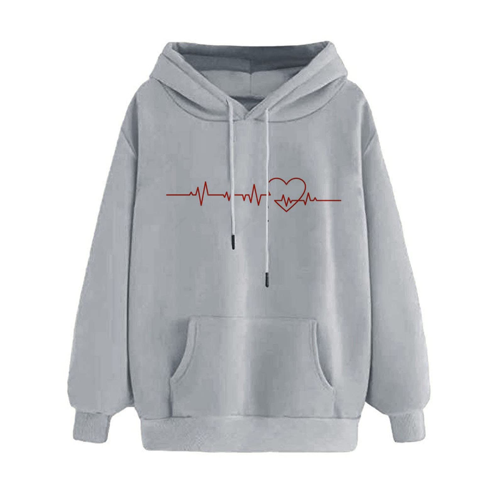 Women's Graphic Print Hoodies - Casual Long Sleeve Pullover Lightweight Drop Shoulder Sweatshirt | Perfect for Couples Matching, Streetwear & Cozy Loungewear