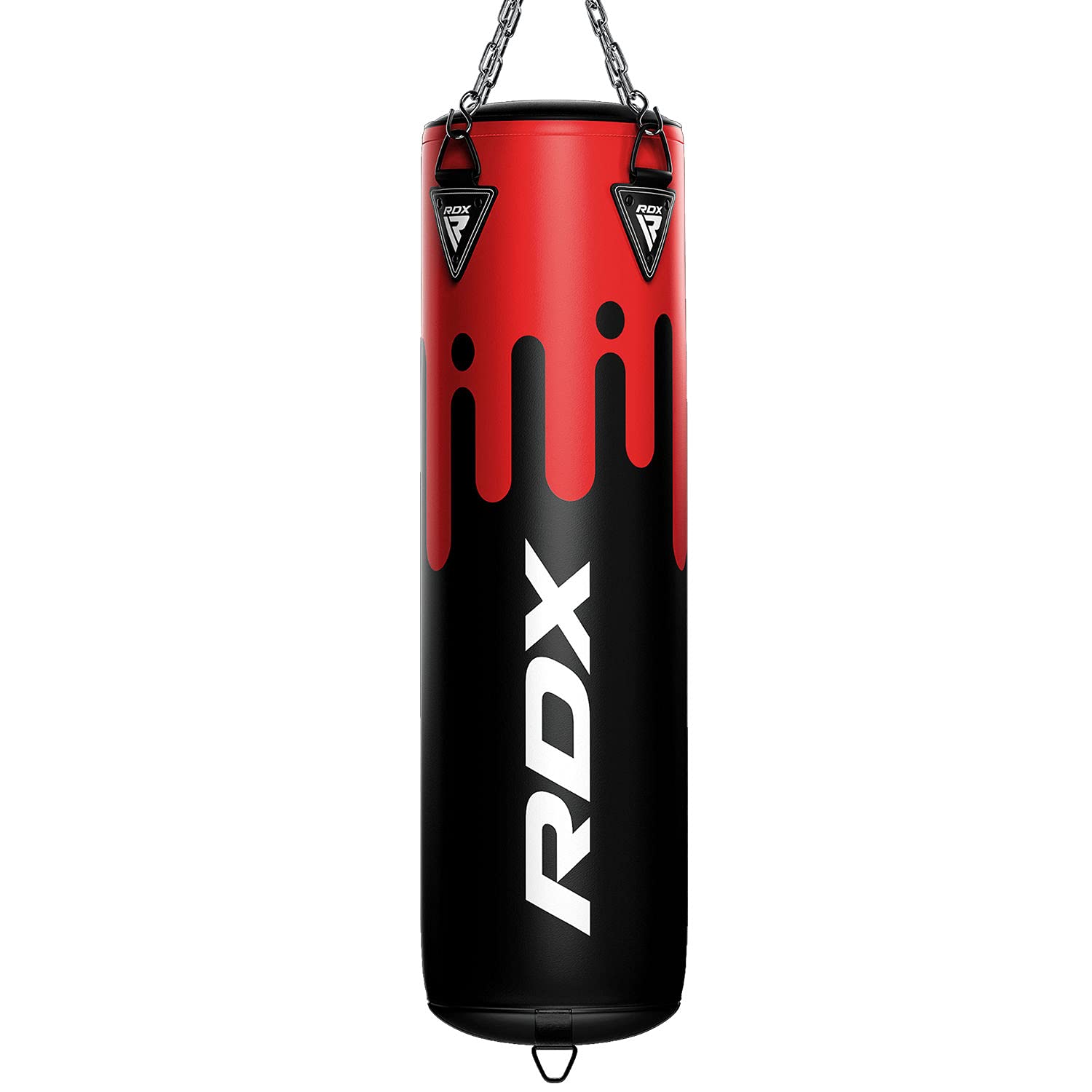 RDX 5FT Unfilled Punching Bag Set with Muay Thai Training Gloves & Punch Mitts - MMA, Kickboxing, Martial Arts Equipment - Includes Hanging Chain & Ceiling Hook - Perfect for Home Gym, Boxing Training, and Fitness Workouts