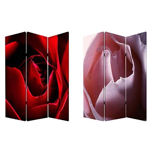 Elegant Screen Gems Rose Room Divider - 6-Panel Folding Privacy Screen for Home & Office - Perfect for Bedroom, Living Room, and Event Space Decoration