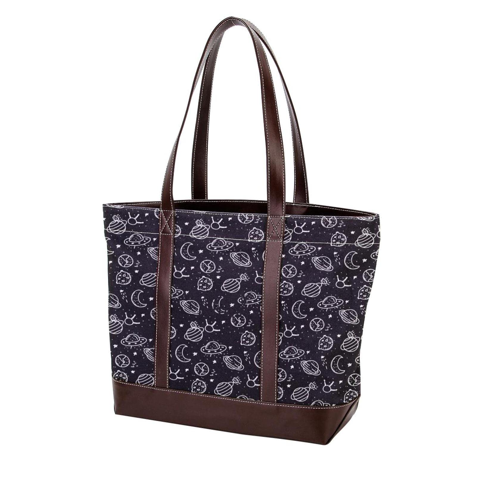 Orange Unicorn Tote Bags for Women - Large Leather Canvas Handbags with Top Handle & Shoulder Strap - Perfect for Work, Shopping & Travel Accessories