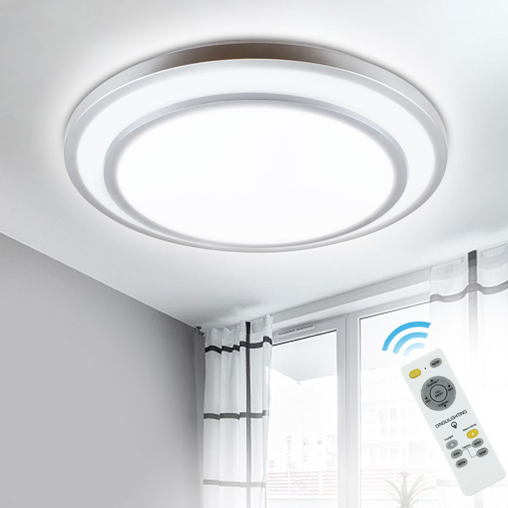 Depuley 48W Dimmable LED Flush Mount Ceiling Light with Remote Control - 20 Inch Modern Close-to-Ceiling Fixture for Bedroom, Living Room, Dining Room Lighting - 3000K to 6000K Adjustable Color Temperature - Perfect for Home, Office, and Commercial Spaces
