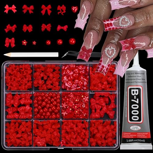 Set 6：Red Mix Nail Charms