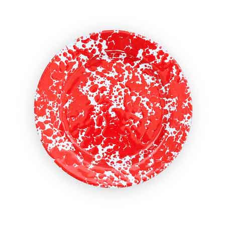 Red Marble Sandwich or Salad Plates - Set of 4 (8.5 Inch) | Perfect for Picnics, Parties & Everyday Dining