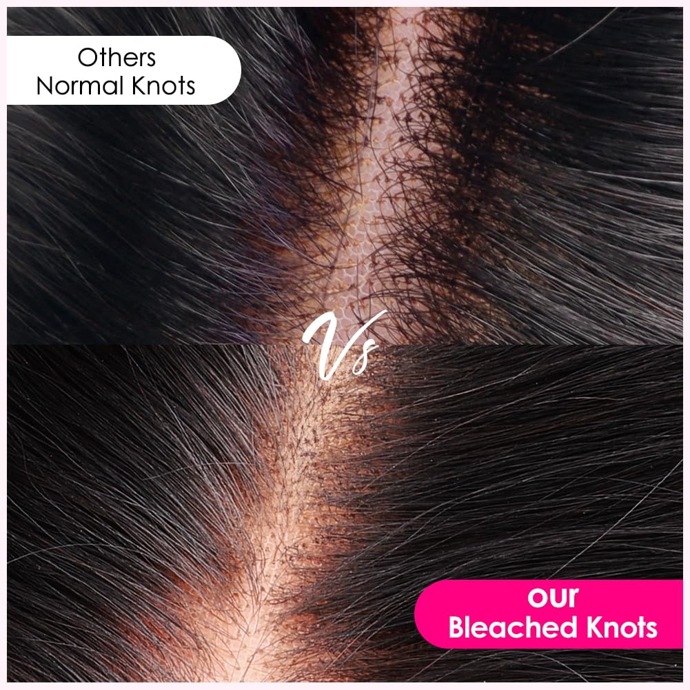 Subella 13x5 HD Lace Front Wigs Human Hair - Pre Plucked Hairline with Baby Hair, 220% Density 12A Transparent Straight Wig for Black Women (28 Inch) - Perfect for Daily Wear, Cosplay & Special Occasions