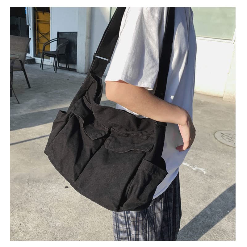Stylish Canvas Tote Bag for Women & Men - Large Capacity Casual Shoulder Bag - Perfect for Work, Travel, and Shopping