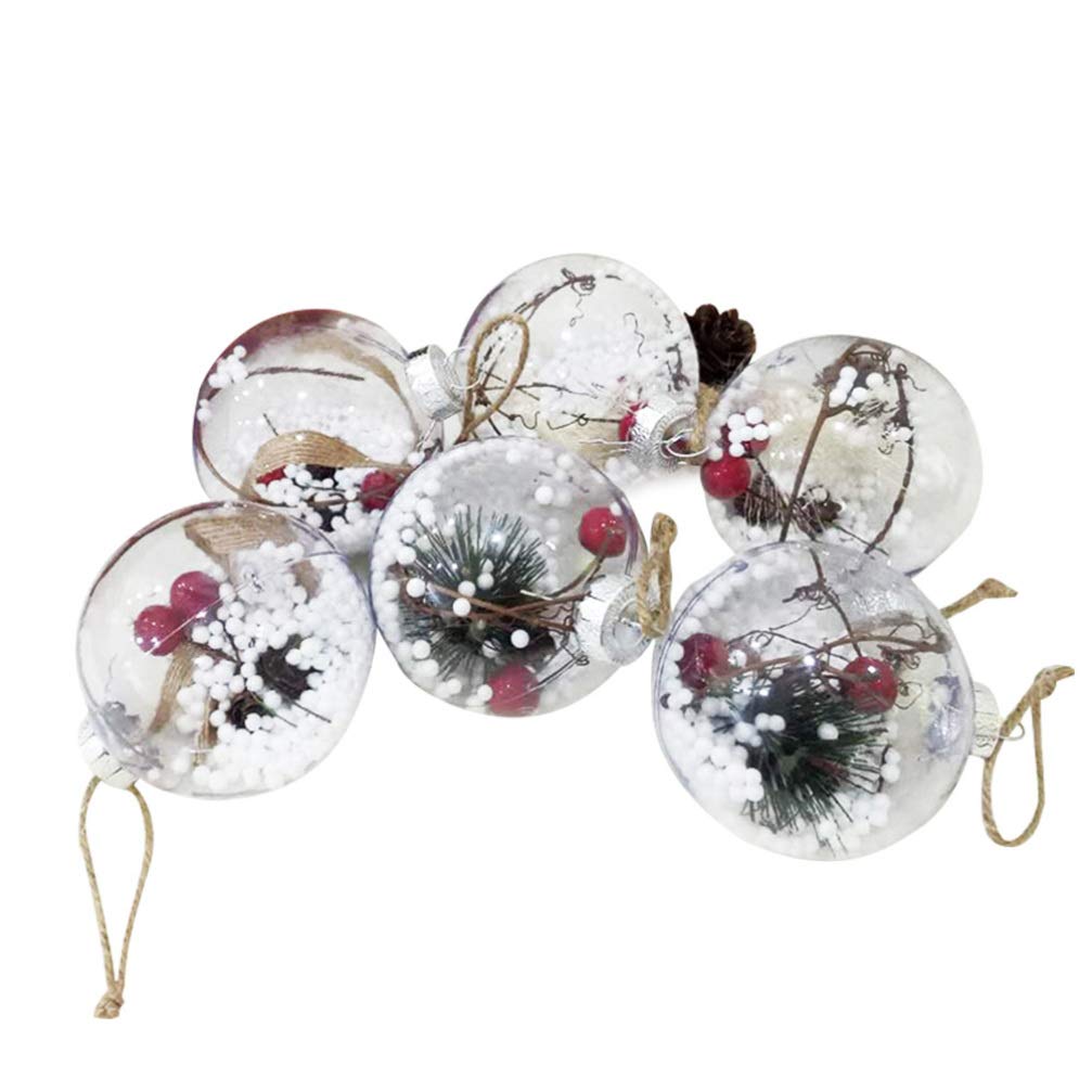 BESPORTBLE 9-Piece Shatterproof Christmas Ornament Set - Clear Baubles & Mini Pendant Balls for Xmas Tree Decor (Mixed Colors) - Perfect for Home, Office & Kids Holiday Decorations