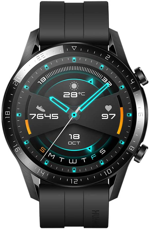 Refurbished Huawei GT 2 Smart Watch - Black | Fitness Tracker with Heart Rate Monitor, Sleep Tracking & Waterproof Design | Perfect for Running, Swimming & Daily Activity Tracking