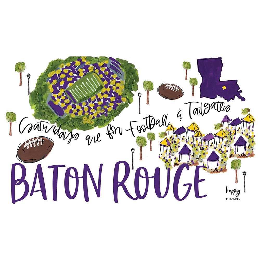 24oz Saturdays in Baton Rouge Party Cup - Insulated Plastic Drinking Cup for Parties, Tailgating & Outdoor Events - BPA-Free Reusable Beer Pong & Cocktail Cup