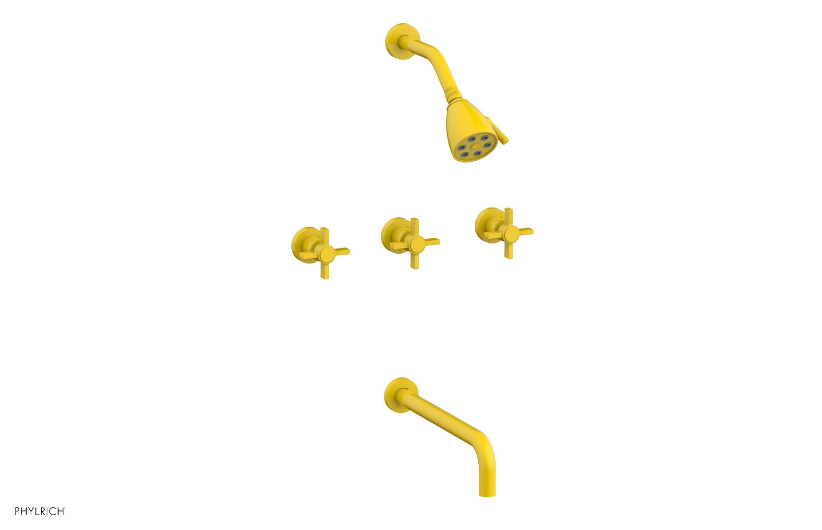 Premium 3-Handle Tub and Shower Faucet Set with 12