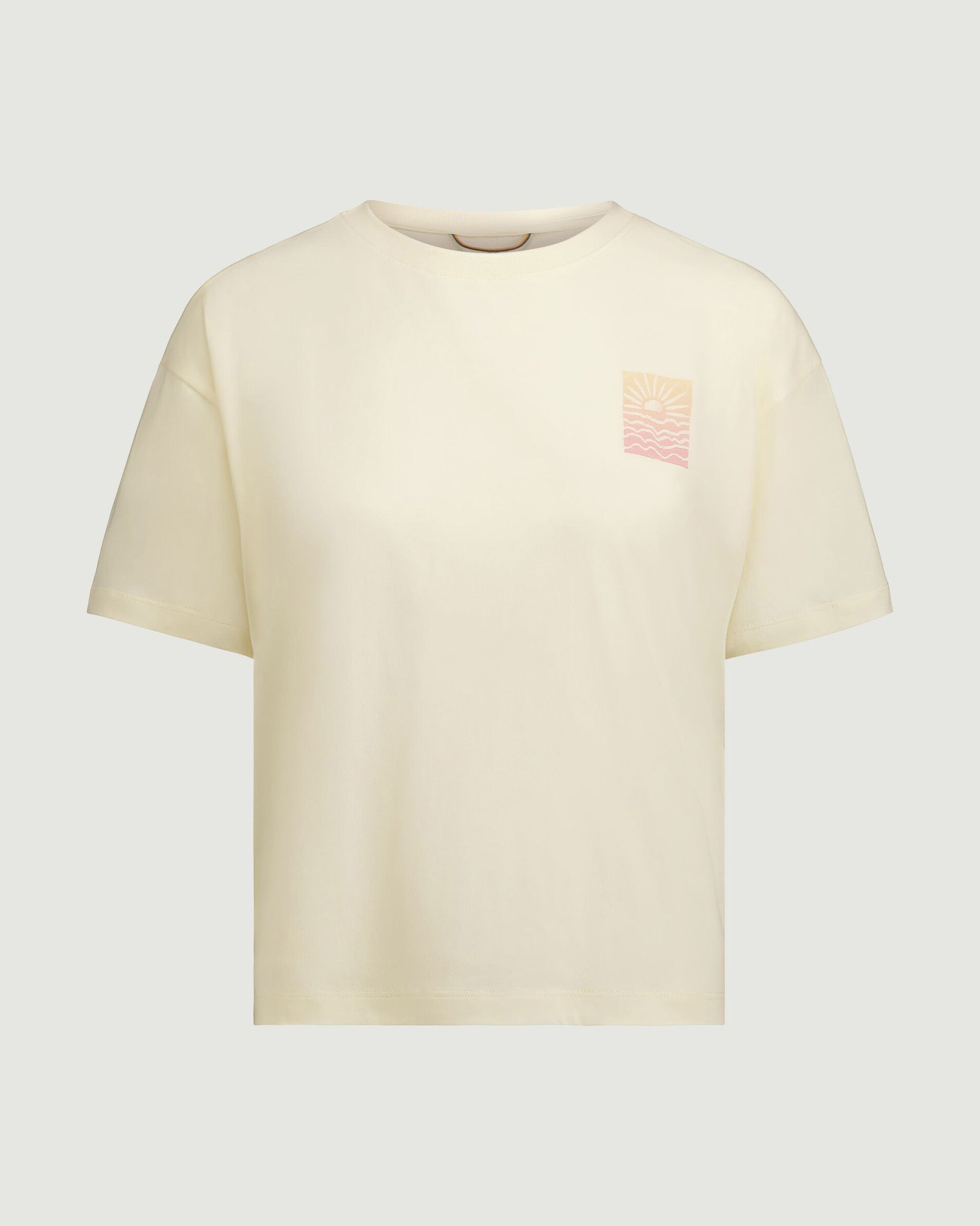 Women's Sunrise Floral Organic Cotton T-Shirt - Soft & Breathable Natural Tee for Casual Wear & Summer Outfits
