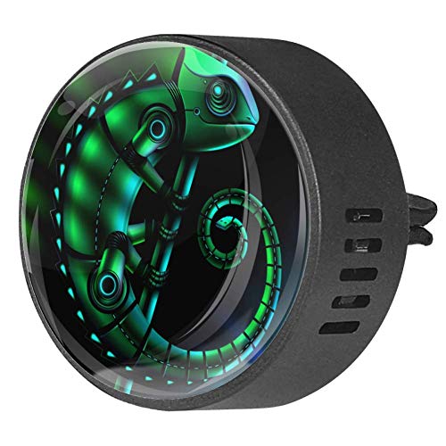 Green Chameleon Lizard Car Diffuser Air Freshener Vent Clip - Long Lasting Fragrance for Car, Office, Home, Bathroom | Ocean Breeze Scent | Perfect for Vehicles, Workspaces & Living Areas