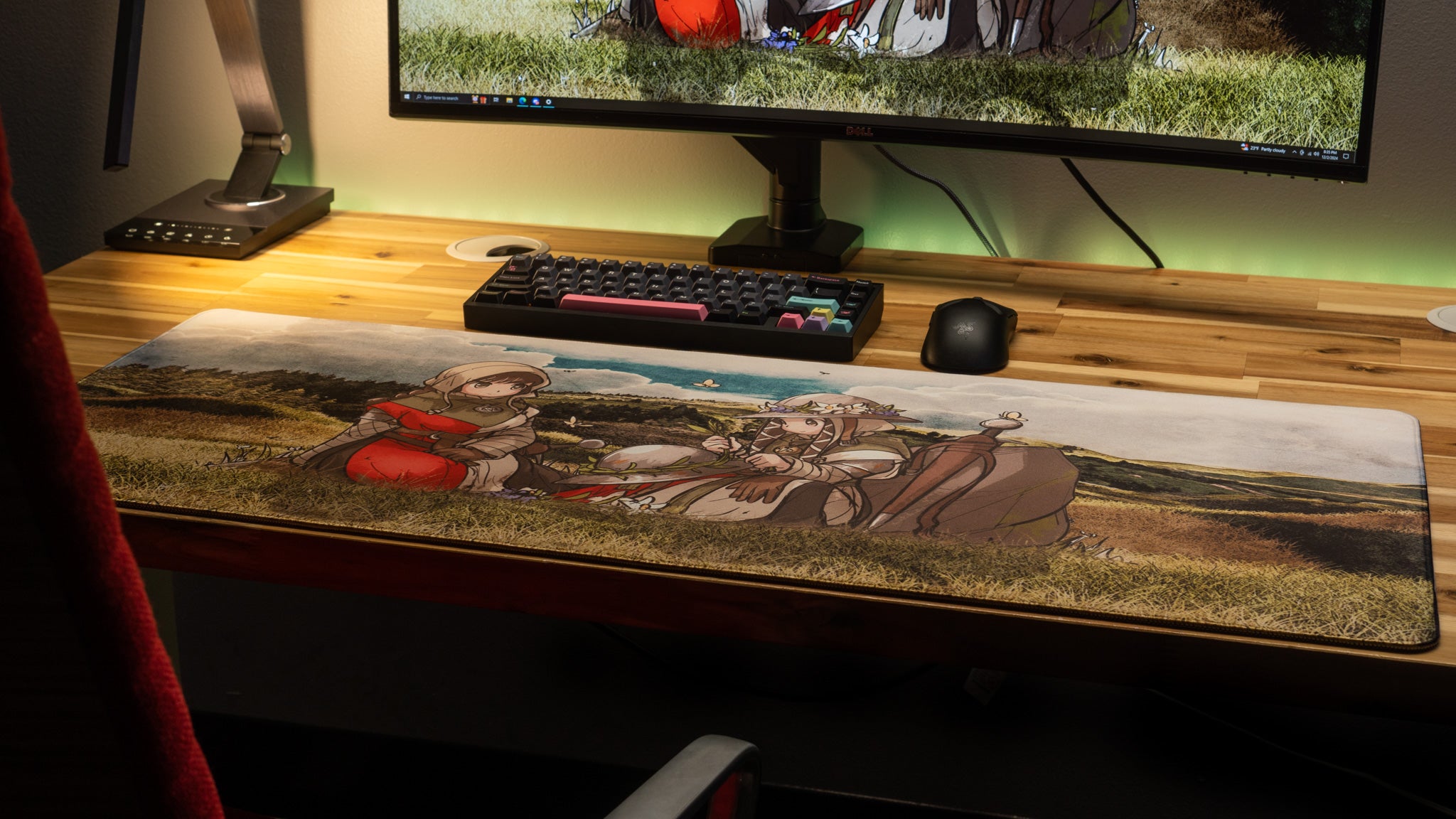 Ironlily Flora in Spring Limited Edition Gaming Desk Mat - Content Creator Collaboration Mouse Pad for PC, Laptop & Office Workspace - Perfect for Gamers, Streamers & Home Office Setup