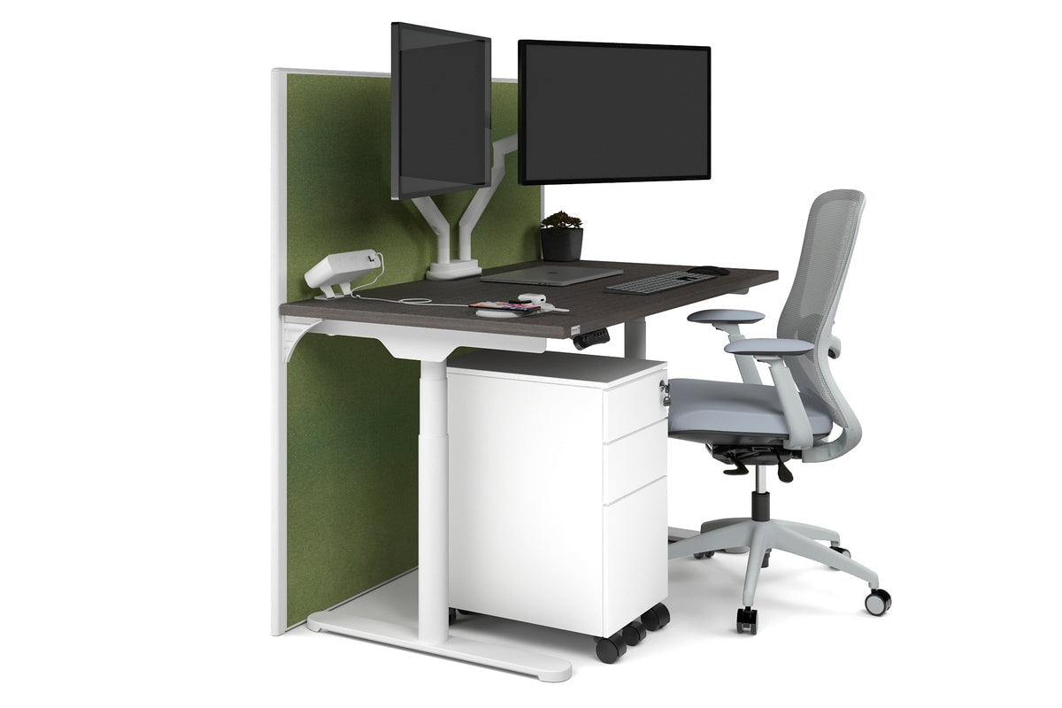 Flexi Premium Height Adjustable Single Workstation [1400L x 700W] - Ergonomic Standing Desk for Home Office, Gaming & Study - Electric Sit Stand Desk with Memory Function