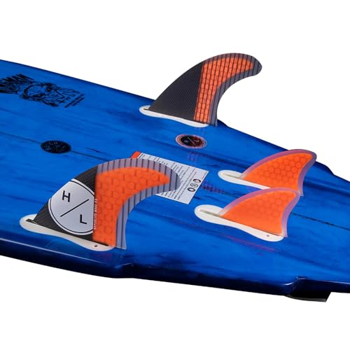 Hyperlite Wingman 4-Fin Set with Key - Premium Wakeboard Fins for Enhanced Control & Performance - Perfect for Wakeboarding, Surfing & Water Sports