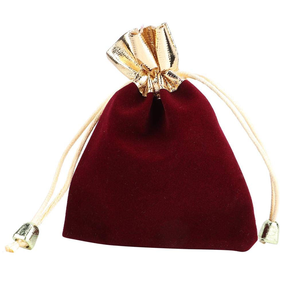 25pcs Foldable Drawstring Pouches - Reusable Gift Bags for Jewelry, Candy & Small Items (10x12.5cm, Wine Red) - Perfect for Party Favors, Travel Storage & Organizing Accessories