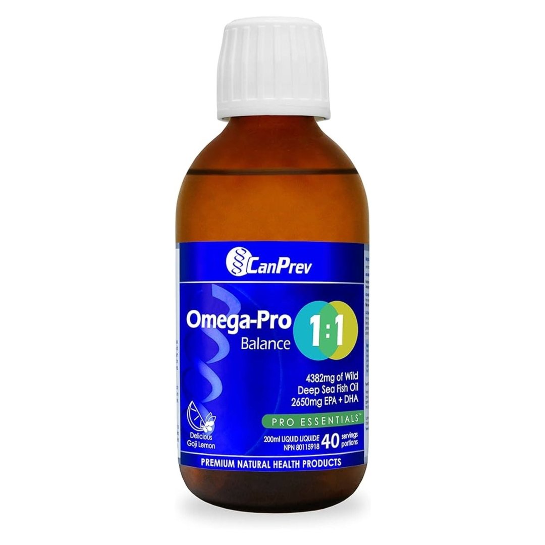 CanPrev Omega Pro Balance 1:1 EPA DHA Fish Oil Supplement - 200ml Bottle for Heart, Brain & Joint Health | Supports Cognitive Function & Inflammation Relief