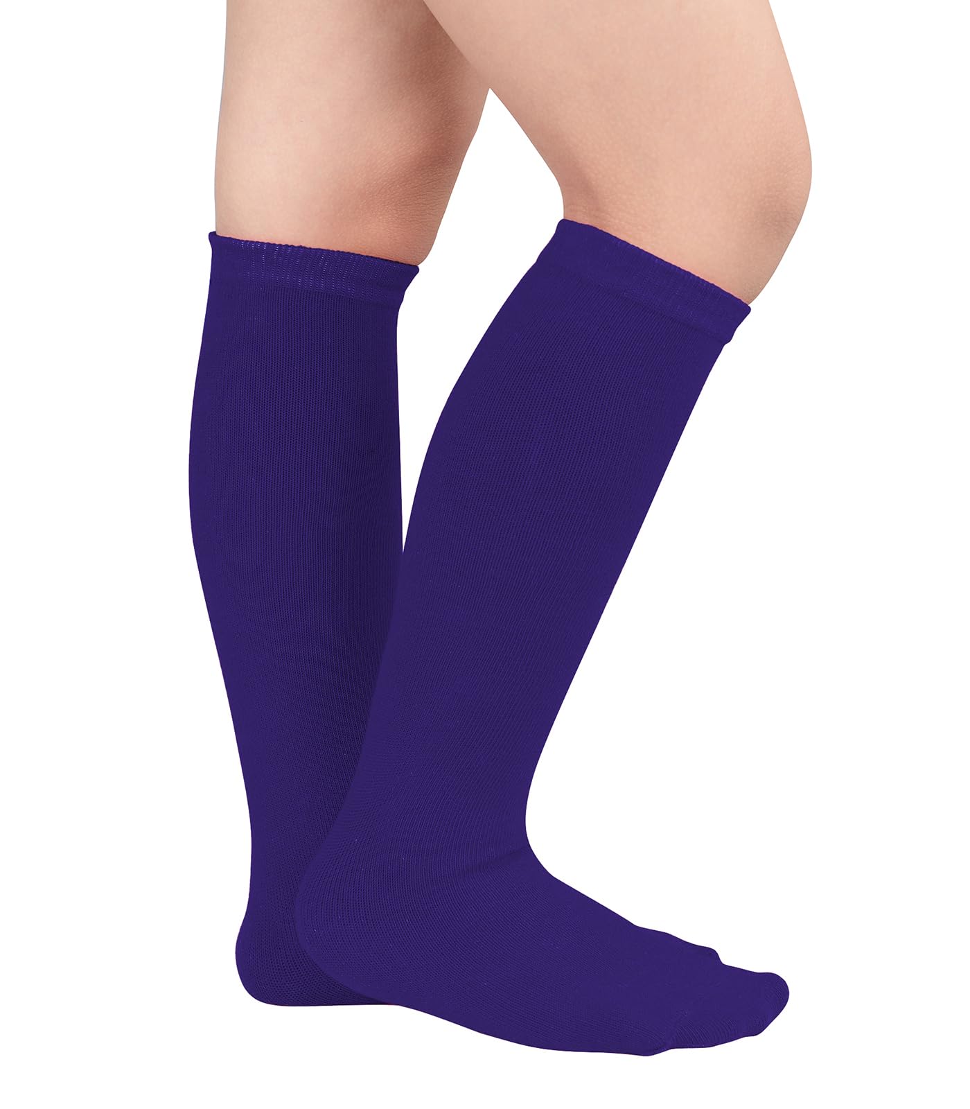 Zando Kids Soccer Socks - Knee High Cotton Athletic Socks for Boys & Girls | Breathable Youth Baseball Socks | Perfect for Soccer, Baseball & Sports Activities