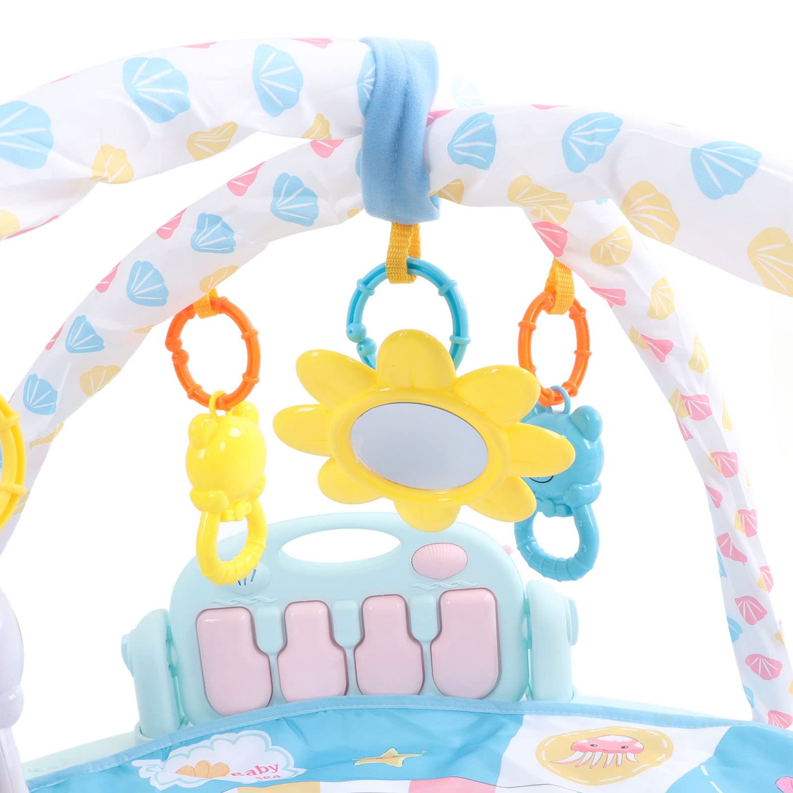 **Vomeko Baby Gym & Tummy Time Mat – Multifunctional Early Education Playmat with Lights, Music & Piano – Interactive Learning Toy for Newborns & Infants (Boys & Girls) – Perfect for Playtime, Sensory Development & Gift Giving**