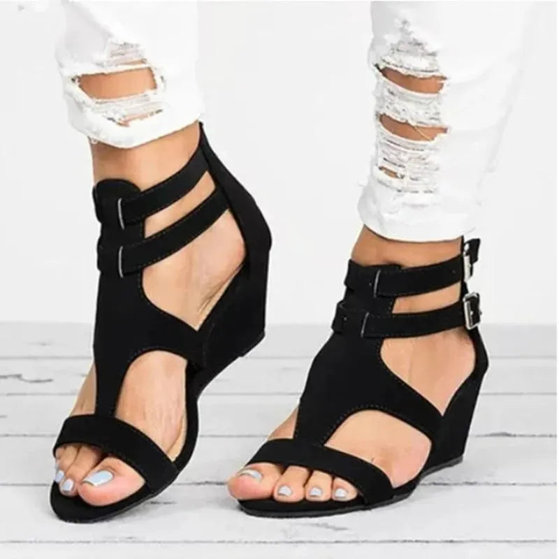 Comfortable Strap Wedge Sandals for Women - Stylish Summer Casual Shoes with Cushioned Footbed | Perfect for Beach, Vacation, and Everyday Wear