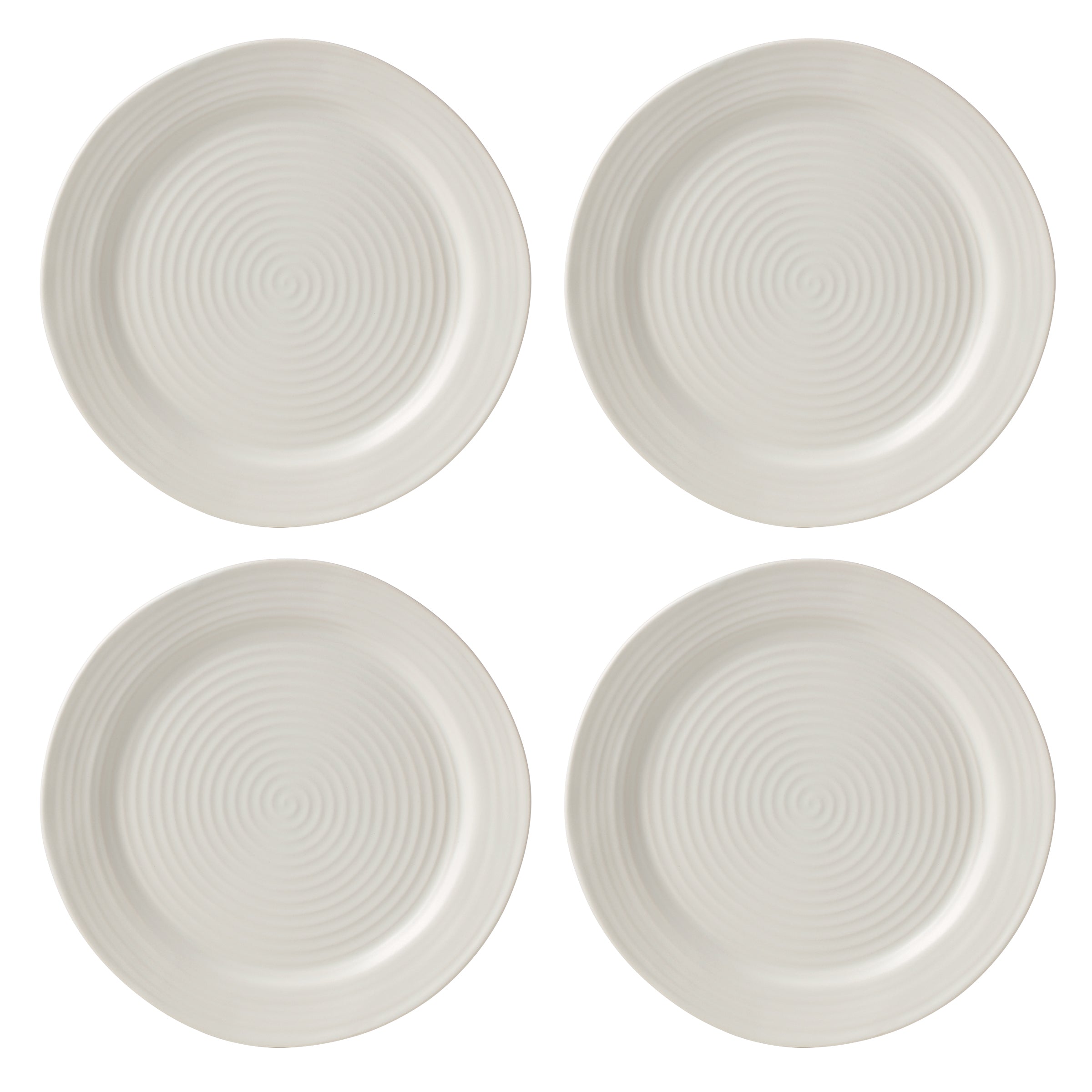 Premium Ridge White 12-Piece Dinnerware Set - Porcelain Plates, Bowls & Mugs - Elegant Dinnerware for Family Meals, Dinner Parties & Restaurant Use