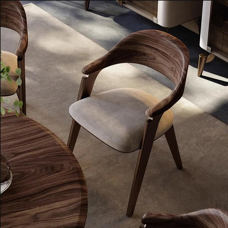 Premium Black Walnut Solid Wood Dining Chair - Handcrafted Modern Farmhouse Style - Perfect for Kitchen, Dining Room, and Home Office Use