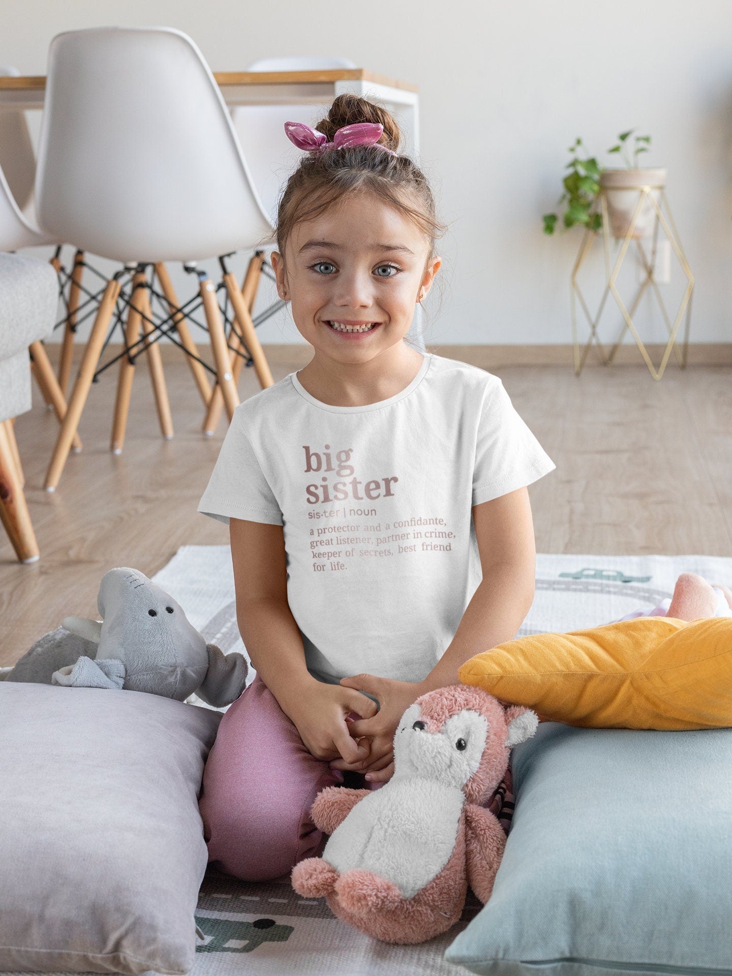 Big Sister T-Shirt - Comfortable & Stylish Sibling Gift for Women & Girls - Perfect for Family Events, Birthdays & Matching Outfits