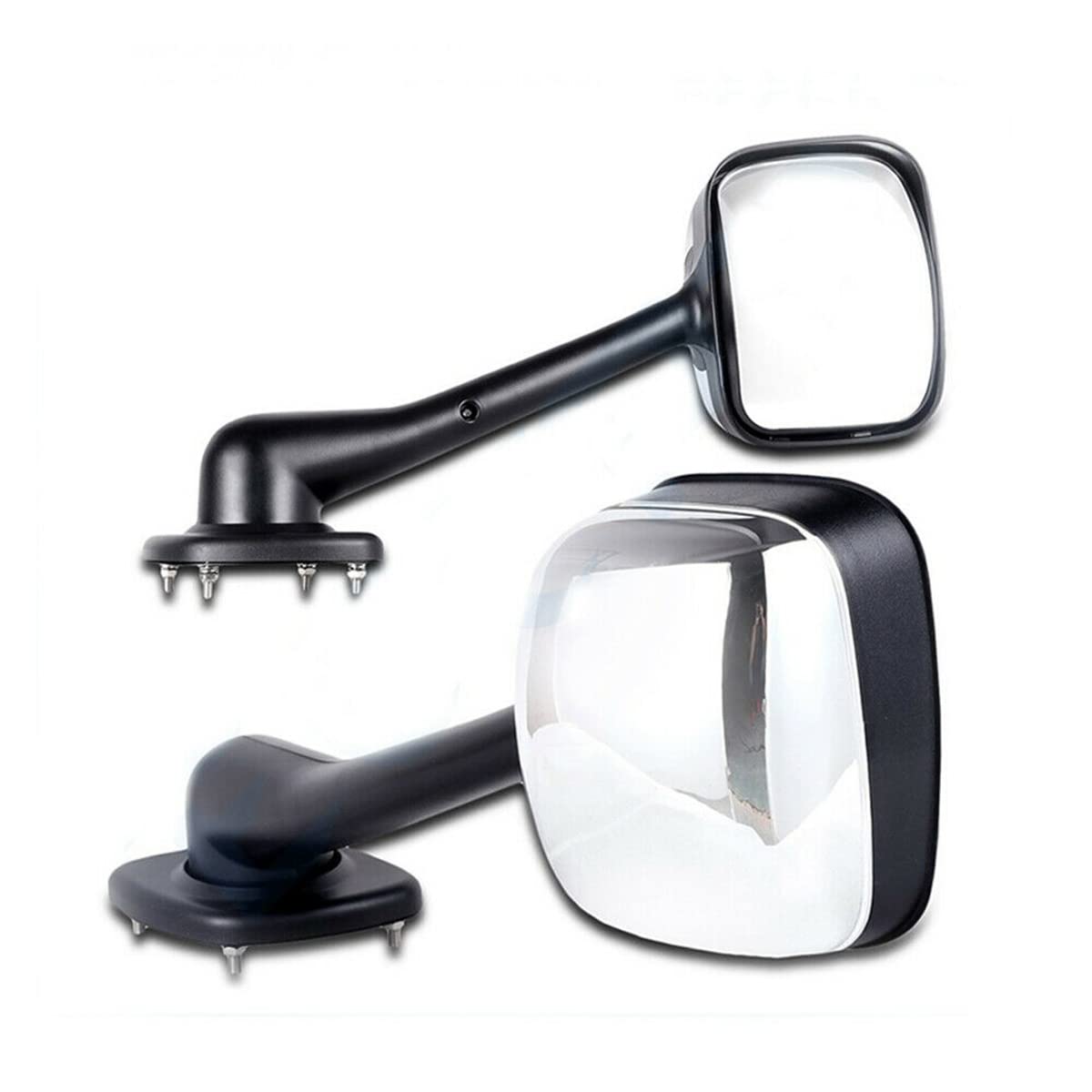 2008-2016 Freightliner Cascadia Chrome Hood Mirror - Manual Truck Towing Mirror Replacement with Chrome Housing | Durable Exterior Side Mirror for Long-Haul Trucking & Towing