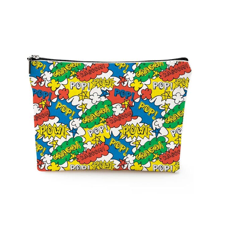 TheYaYaCafe Waterproof Cosmetic Bag for Women - Large Makeup Organizer Pouch with Pop Print, Multi-Functional Travel Toiletry Storage Bag | Perfect for Travel, Gym, Beach & Daily Essentials Organization
