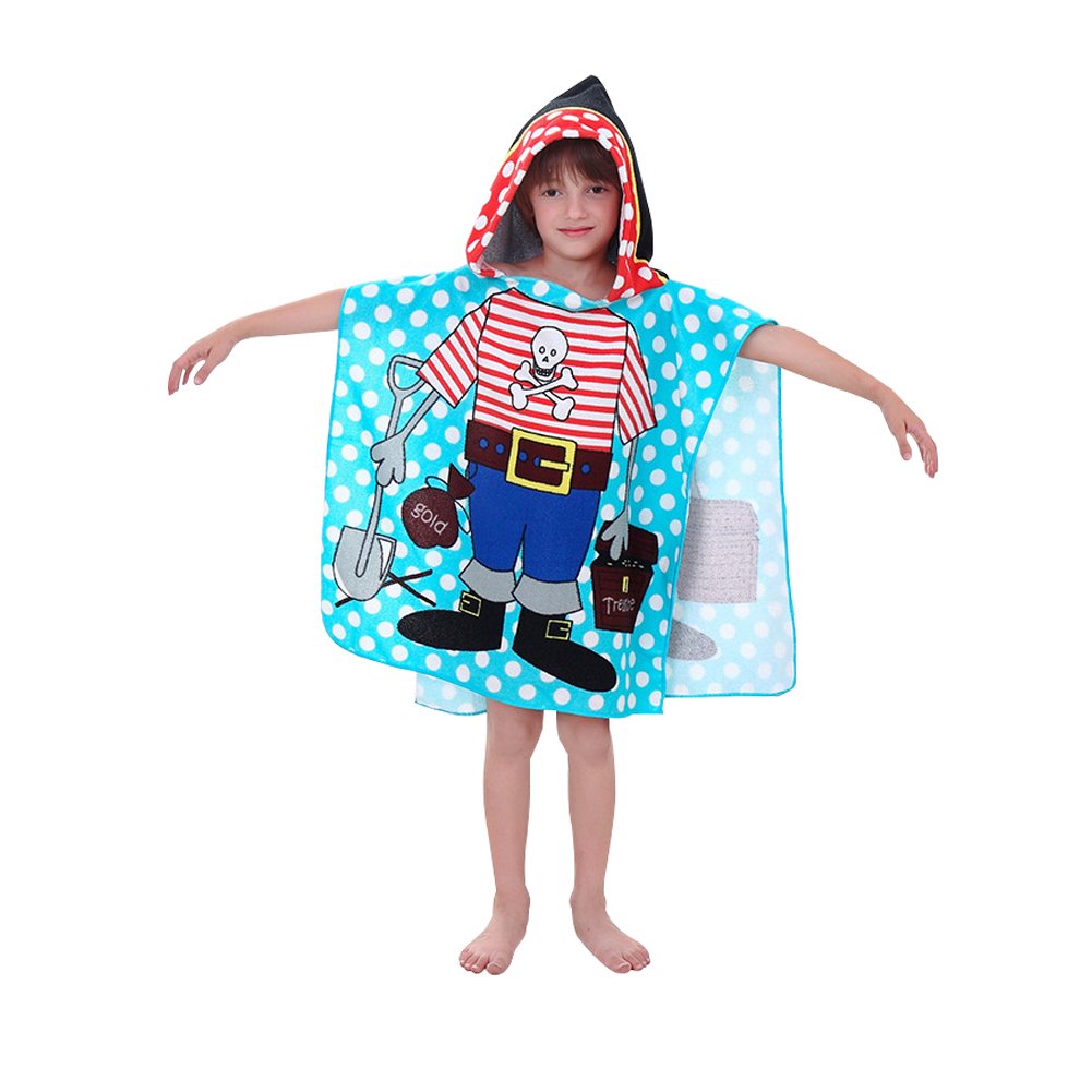 Pirates Themed Hooded Baby Bath Towel - 24