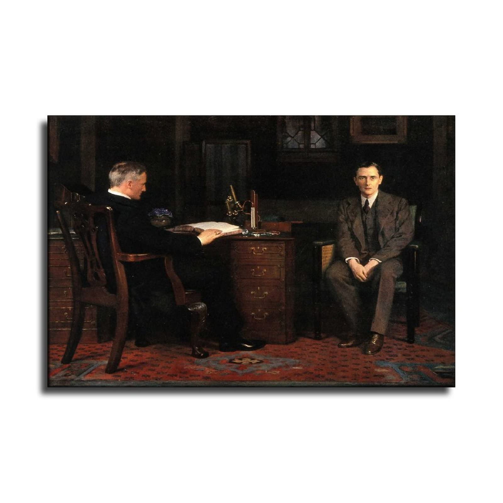 John Collier - Sentence of Death (1908) Vintage Art Print - Canvas Wall Art Decor for Living Room, Bedroom, Office - 12x18 inches (30x45 cm) - Classic Horror Painting for Gothic Home Decor & Art Collectors