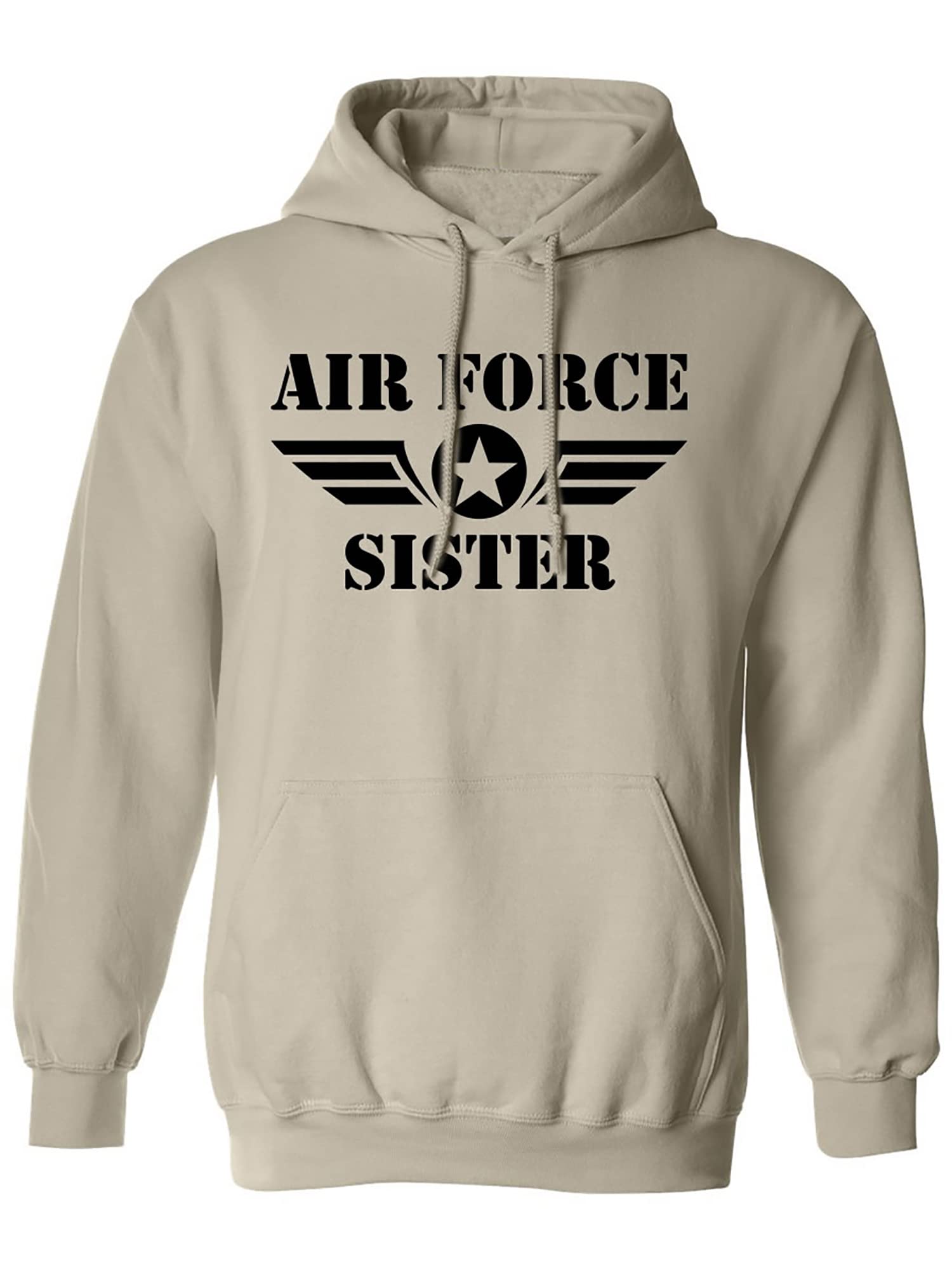 ZeroGravitee Air Force Sister Hooded Sweatshirt - Women's Casual Pullover Fleece Hoodie for Military Family Support | Perfect for College, Gifts & Everyday Wear