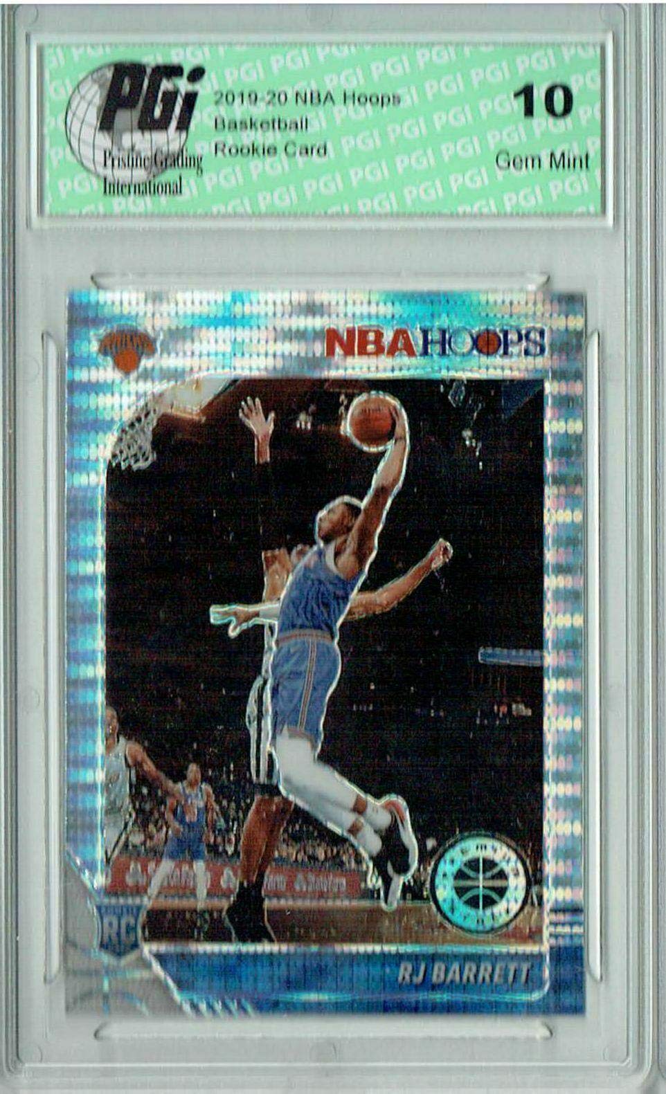 RJ Barrett 2019 NBA Hoops #201 Pulsar Premium Stock Rookie Card PGI 10 Graded - Authentic Basketball Trading Card for Collectors, Perfect for Display & Investment