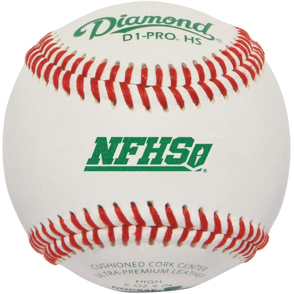 NFHS Approved Professional Leather Baseballs - 12 Pack for High School & College Games, Training, and Practice