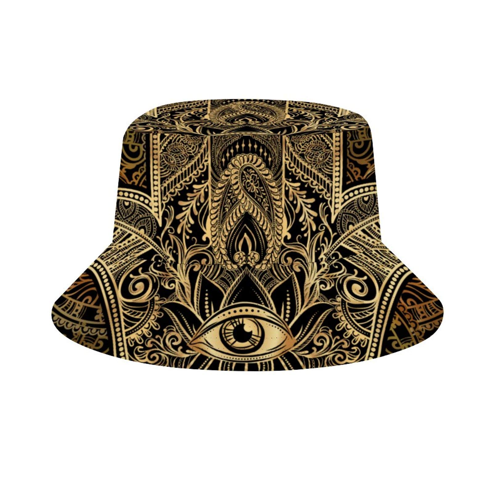 Trippy Third Eye Art Bucket Hat - Sun Protection Unisex Winter & Fishing Hat for Men & Women | Perfect for Outdoor Activities, Festivals & Streetwear Fashion