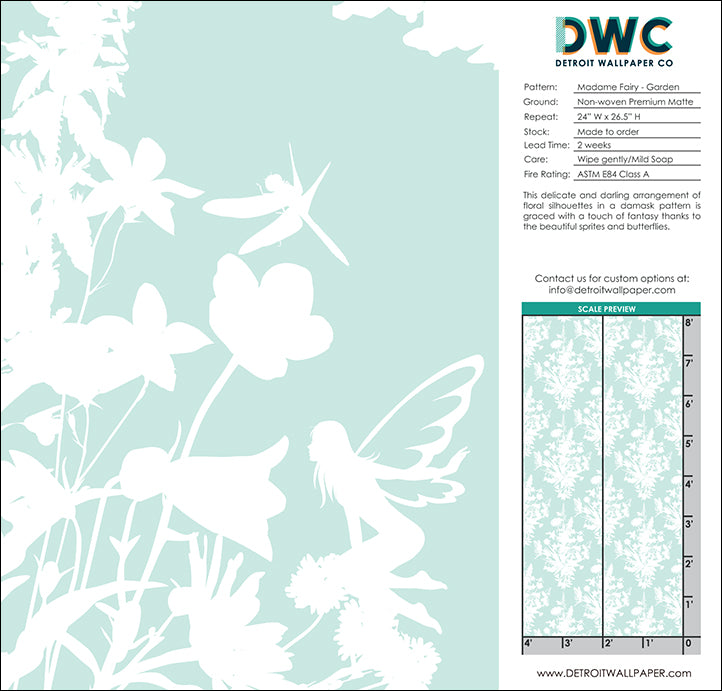 Madame Fairy Moonflower Wallpaper - Vintage Floral Peel and Stick Wallpaper for Bedroom, Living Room & Nursery - Easy to Install & Removable Decor
