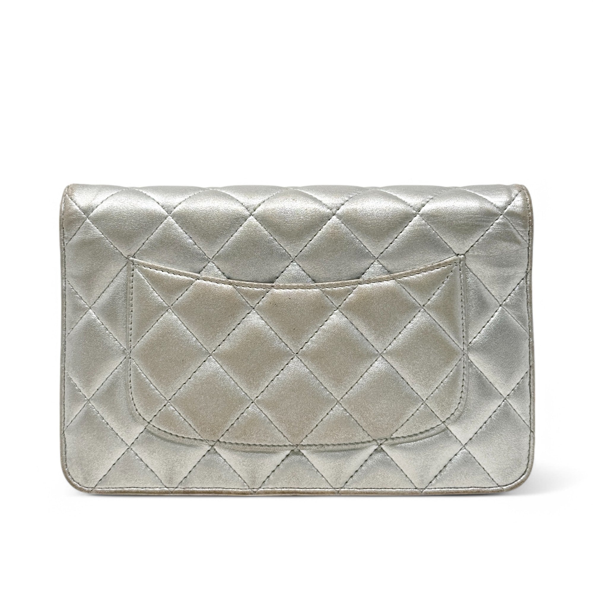 Chanel Silver Wallet On Chain Crossbody Bag - Luxury Designer WOC for Women | Perfect for Parties, Date Nights & Everyday Use