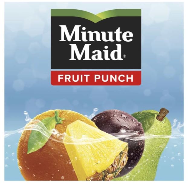 MinuteMaid Fruit Punch Juice Drink - 12 Fl Oz Cans (Pack of 24) - Made with Real Fruit Juice - Perfect for Parties, Picnics & School Lunches