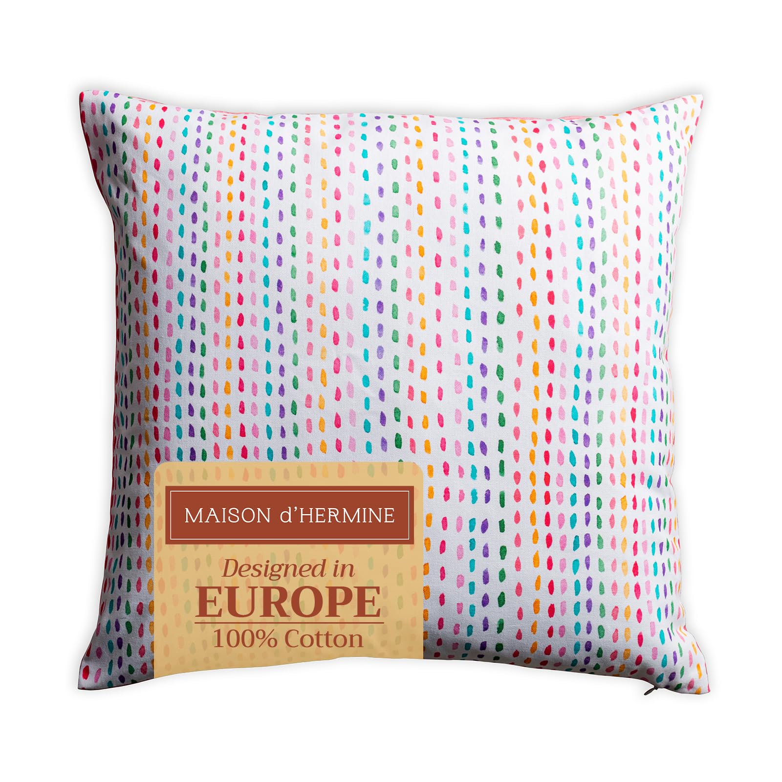 Maison d'Hermine 20x20 Inch Square Decorative Pillow Covers - 100% Cotton Throw Pillow Covers with Hidden Zipper for Sofa, Couch, Bed & Home Decor (Hesperides Graphic Print) | Perfect for Easter Decorations, Living Room Accents & Cozy Home Styling