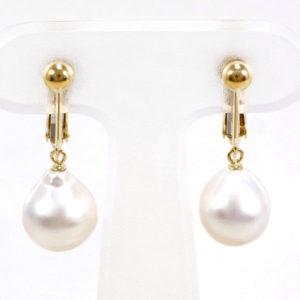 18K Yellow Gold & White Gold Pearl Earrings for Women - Elegant Pearl Stud Earrings for Wedding, Party & Everyday Wear