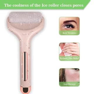 TRANSLAR Ice Roller Face Massager - Cooling Gel Facial Massage Tool for Puffiness & Pain Relief - Skin Care for Women & Men - Perfect for Morning Routine, Post-Workout Recovery & Spa Nights