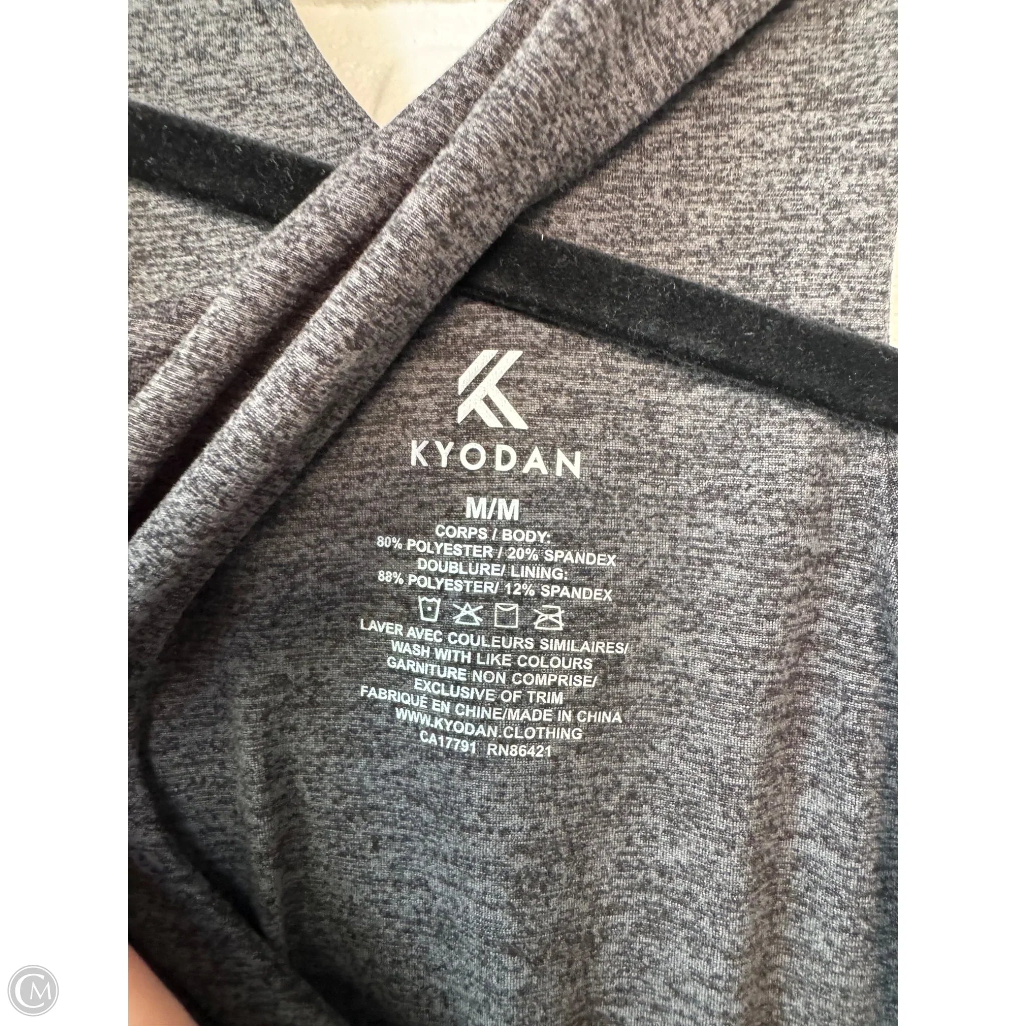 Kyodan Grey Athletic Bra - Medium Size | High Support Workout Sports Bra for Running, Yoga & Gym