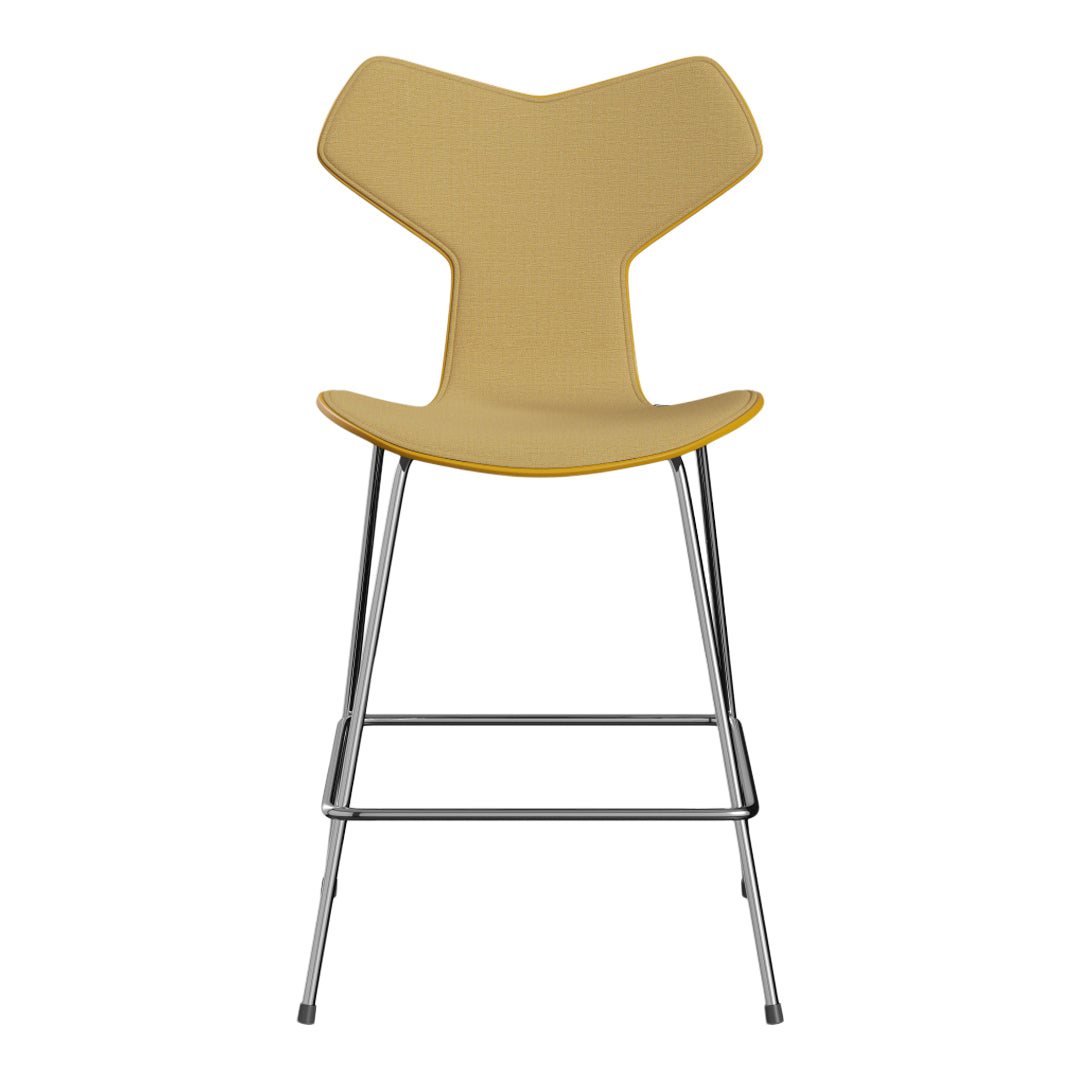 Grand Prix Counter Chair 3138 - Lacquered Wooden Stool with Front Upholstery - Perfect for Kitchen Islands, Bars & Breakfast Nooks