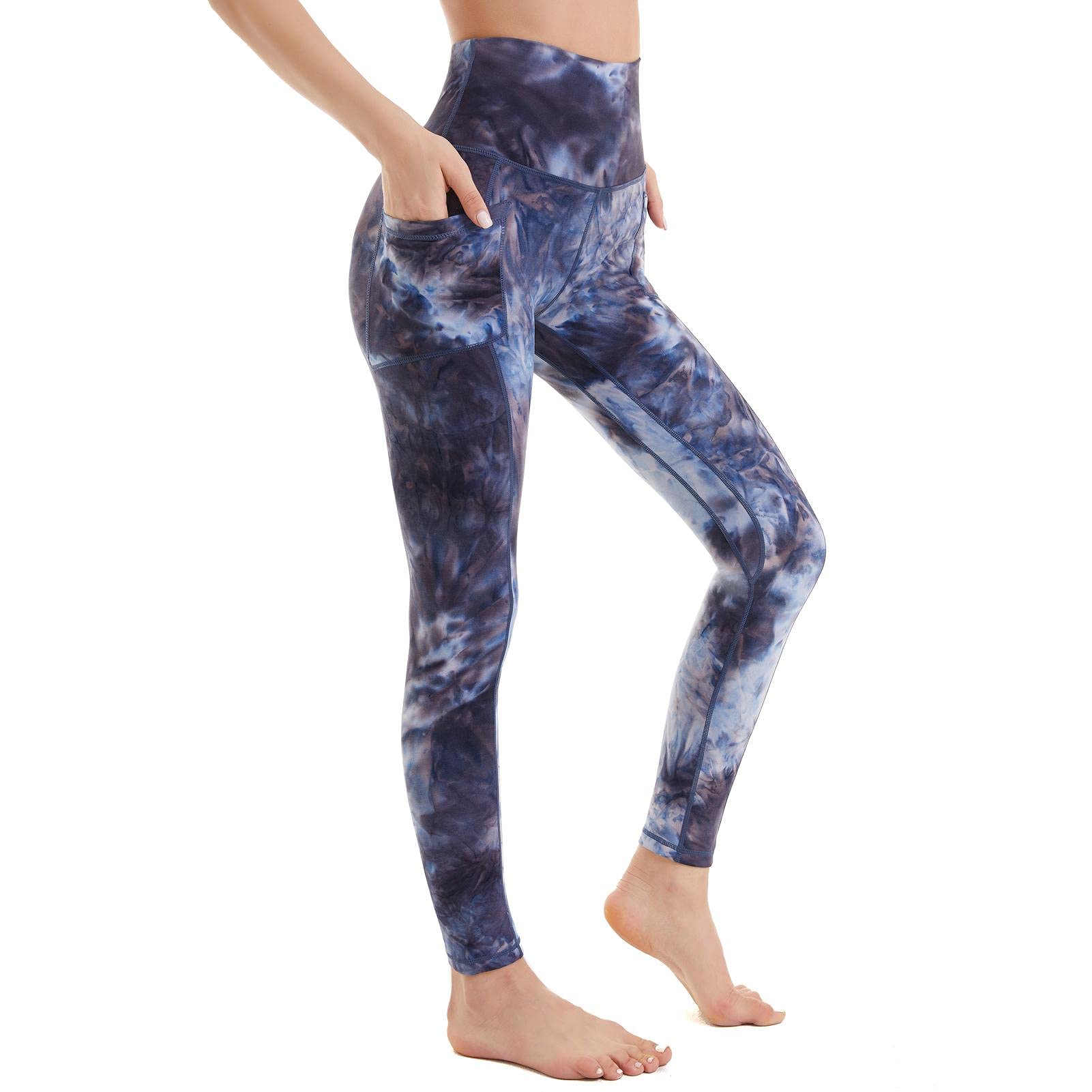 CCKO High Waisted Yoga Pants for Women with Pockets - Stretchy Workout Leggings with Tummy Control - Perfect for Gym, Running, Yoga & Everyday Wear